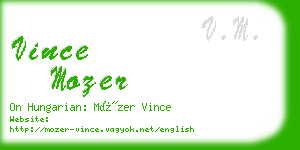 vince mozer business card